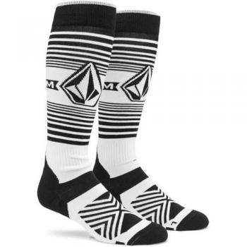 Calcetines Volcom Horizon Wool Blend para hombre, de peso medio, color blanco y negro, talla L