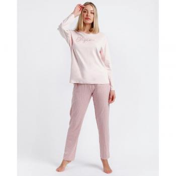 Admas Homewear Pijama Largo Rosa para Mujer