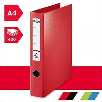 Rexel 2115554 Red A4 Binder – 4‑Ring, 40 mm
