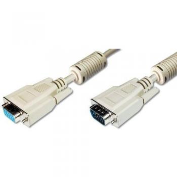 Cable VGA 15m HD15 hembra a macho con ferrita