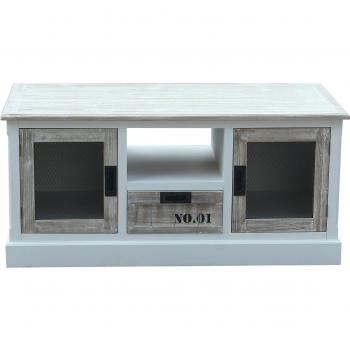 Jute‑Akzent Lowboard Forest 8021-10 – Mangoholz, bunt