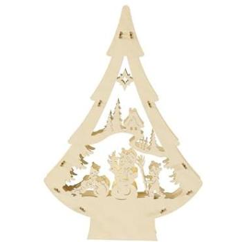 Weihnachtslichtschneemann LED-Schwibbogen von Saico – 3‑Säulen, Timer, warmweißes Licht