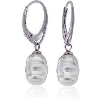 Pendientes Majorica Lyra de plata y perla