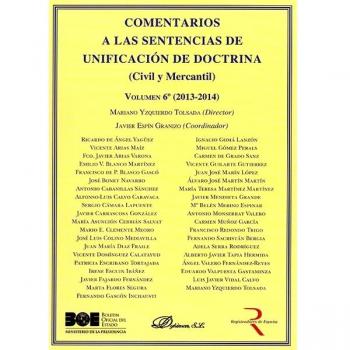 Comentarios a las Sentencias de Unificación de Doctrina Civil y Mercantil Volumen 6 2013-2014 (Tapa blanda).