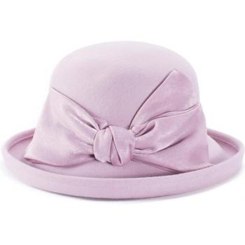 Lawliet Women's Wool Felt Upturned Brim Satin Bow Hat A563