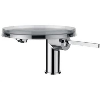 Monomando Lavabo Laufen Kartell con Proyección 110 mm y Disco Transparente