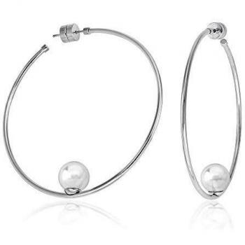 Pendientes Aro Majorica Marianela en Acero