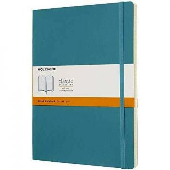 Cuaderno Tapa Blanda Hojas Rayadas Classic Moleskine Azul Arrecife.