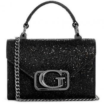 Women's Mini Zalina Top Handle Flap Bag [Guess] Black