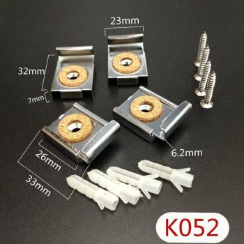 Clips de Espejo con Soporte Mural 4 Unidades