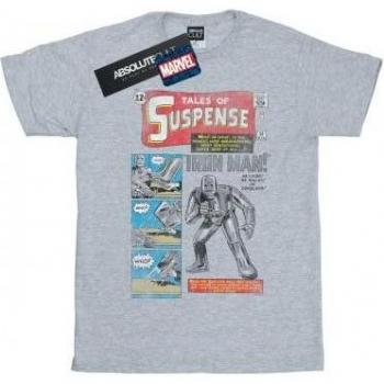 Marvel Men's Iron Man Distressed Tales of Suspense T-Shirt – L/White