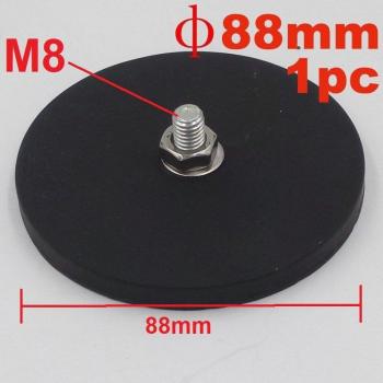 Disque néodyme caoutchouc avec filetage M6 M8