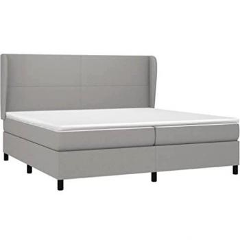 Fabric-Covered Lova Mattress & Spring System, Gray, 200x200 cm