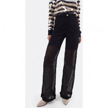 Cuplé Pantalón Negro con Detalle Plumeti