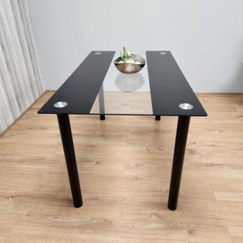 Koala 4‑Seat Black Glass Dining Table