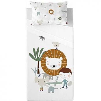 Sábana Encimera Infantil Jungle 100% Algodón 160 x 270 cm (Cama de 90)