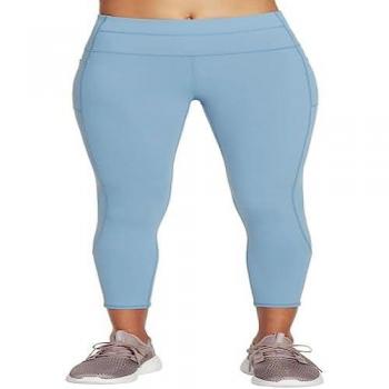 Leggings 7/8 Skechers Go Walk Donna Alta Vita Blu