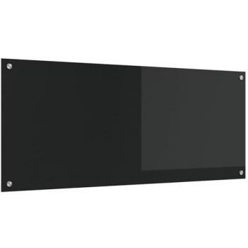 Kitchen Backsplash Tile – 120 mm × 50 mm × 0.6 mm Tempered Glass, Black (VidaXL)