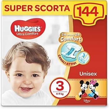 Huggies Pannolini Ultra Comfort 144 Pannolini Taglia 3