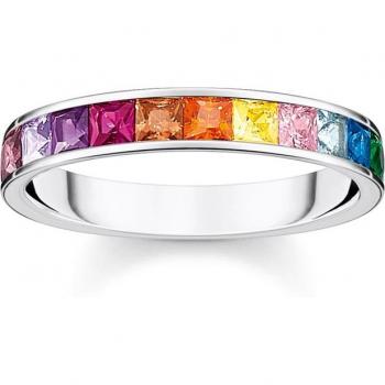 Thomas Sabo Ring bunte Steine silber mehrfarbig TR2403-477-7-56