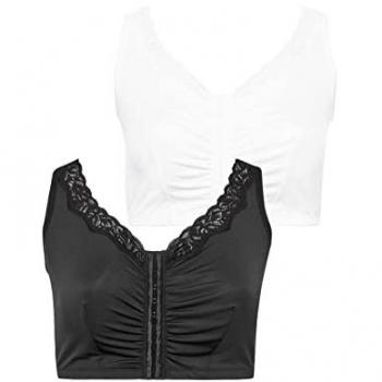 Two‑Pack Black Lace Trim Bras – Non Padded, Women's Size 26‑28