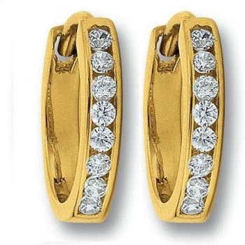 ONE ELEMENT Zirkonia Creolen aus 333 Gelbgold