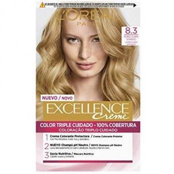 L'Oréal Paris Excellence Creme Tinte Nº 8,3 Rubio Claro Dorado 192ml