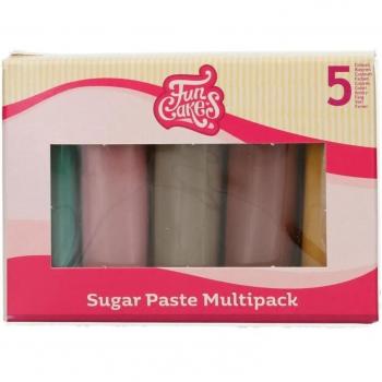 Pâtes à sucre FunCakes nuances de terre 5 x 100 g