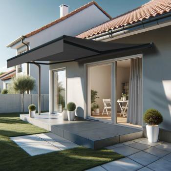 Dionéa Loggia Store 4,00 × 3,00 m gris graphite