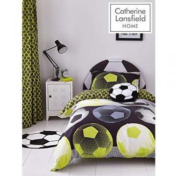 Polyester-Neon-Fußball-Bettsheet Catherine Lansfield – 90x200 cm, Gelb