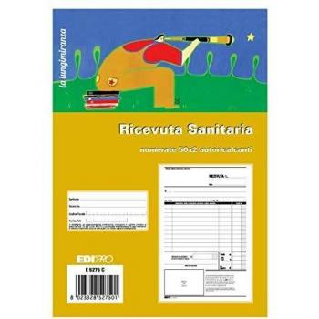 Blocco ricevuta sanitaria autoricalcante