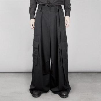 High-Waisted Flared Wide-Leg Pants for Men