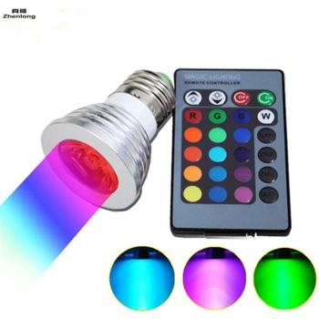 3W E27 E14 GU10 MR16 RGB LED Lamp met 16 Kleuren en IR Afstandsbediening