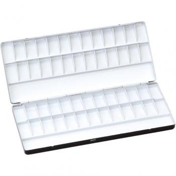 Holbein 52-Compartiment Aquarelpalette in Aluminium – 210148 No. 70 Blanc