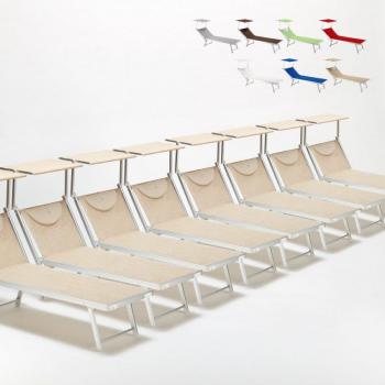 Chaise pliante plage aluminium Santorini, beige