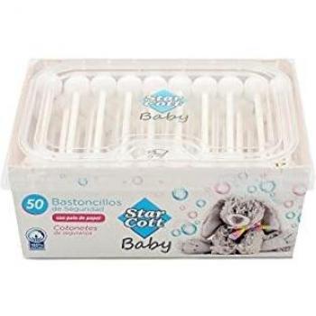 Star Cott Gentle Baby Cotton Swabs, 50 Pack, Paper Tip