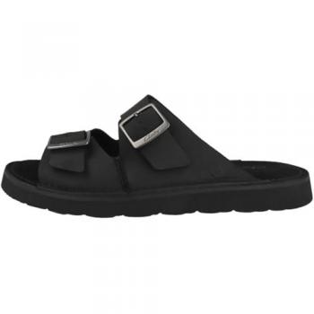 Herren Pantoletten Clarks Solsbury Strap in Schwarz