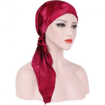 Casquette turban à volants pour cancer