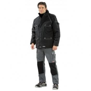 Planam Winterparka Canvas 320 schwarz/schwarz S