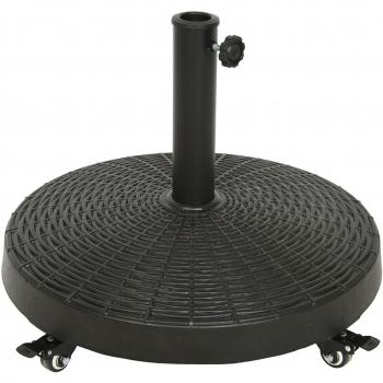 Ombrellone base mobile ruota nero 52 cm supporto robusto