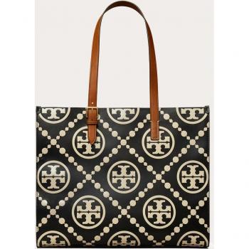 Bolso shopping de piel con relieve T Monogram