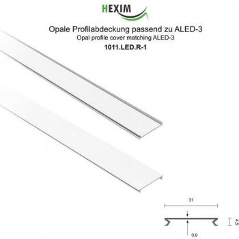 Alloggiamento LED in alluminio da 30 mm, incasso in cartongesso con copertura opalescente