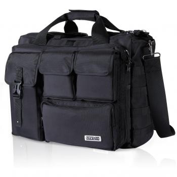 Lifewit „Combat‑Gear“ Laptop‑Umhängetasche – 15,6 Zoll – Herren – Schwarzes, wasserabweisendes Nylon