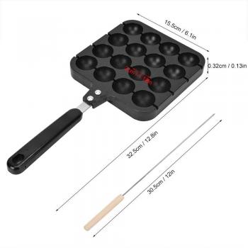 Aluminium Takoyaki-Pfanne mit 16 Löchern