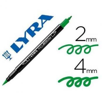 Rotulador Lyra Aqua Brush Acuarelable Doble Punta Fina y Pincel Verde