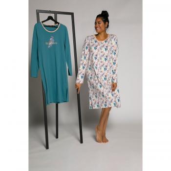 Camicie da notte con acchiappasogni, Donna, Turchese, 60/62, Cotone