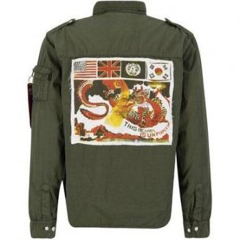 Alpha Industries Dragon Shirt XL – Herren, dunkelgrün