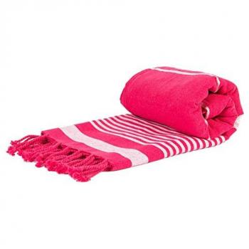 Premium Lightweight Absorbent Hot Pink Turkish Cotton Bath Towel