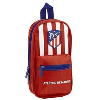 Mochila Atlético de Madrid con Plumier 33 Piezas, 23 cm, Roja