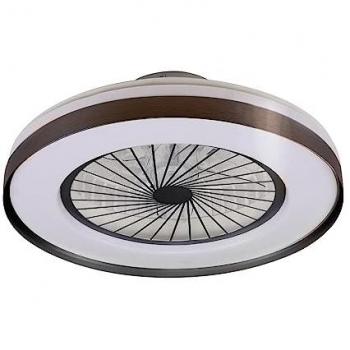 Ventilador de Techo Landa 40W con Led, Color Marrón y Dimmer CCT